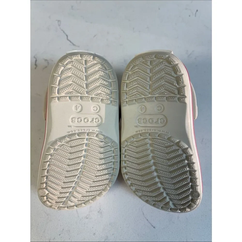 CROCBAND CUTOUT DETAIL ROUND TOE CLOGS - BEIGE - STUCCO MELON 204537 Size 4